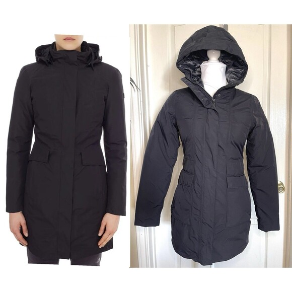 The North Face Arctic Women's XSmall Black Hooded Mid Length Parka Pockets - Picture 1 of 11